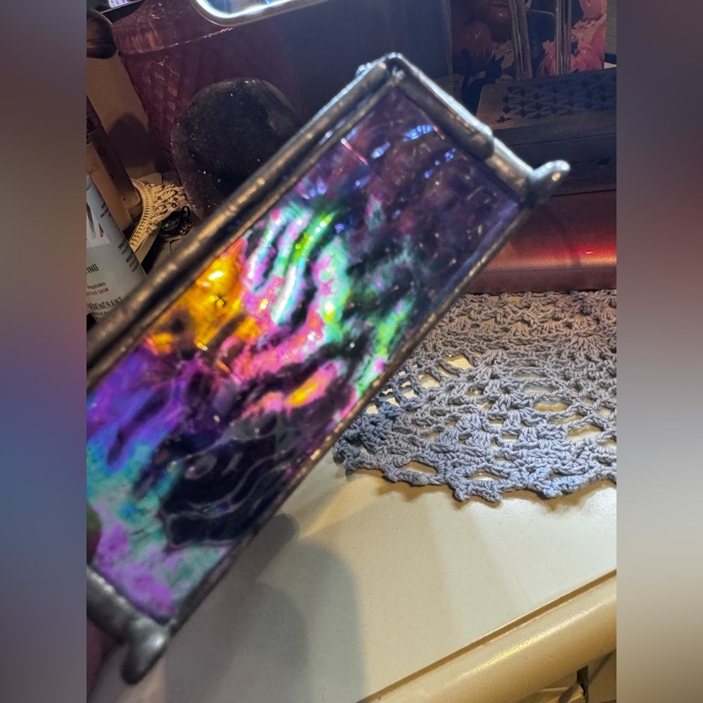 Iridescent Stained Glass Trinket Box✨ - Picture 15 of 16